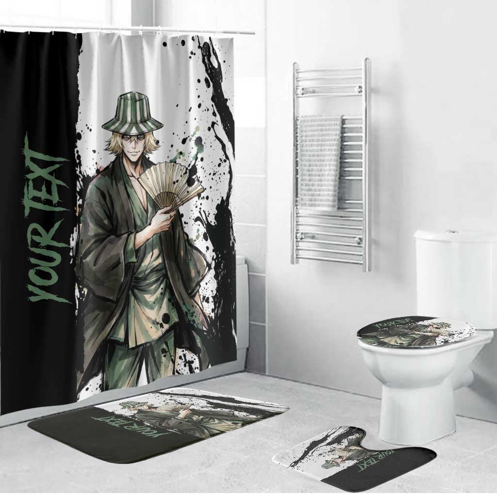 Personalized Kisuke Urahara Bathroom Set Ink Splash Anime Brush Style