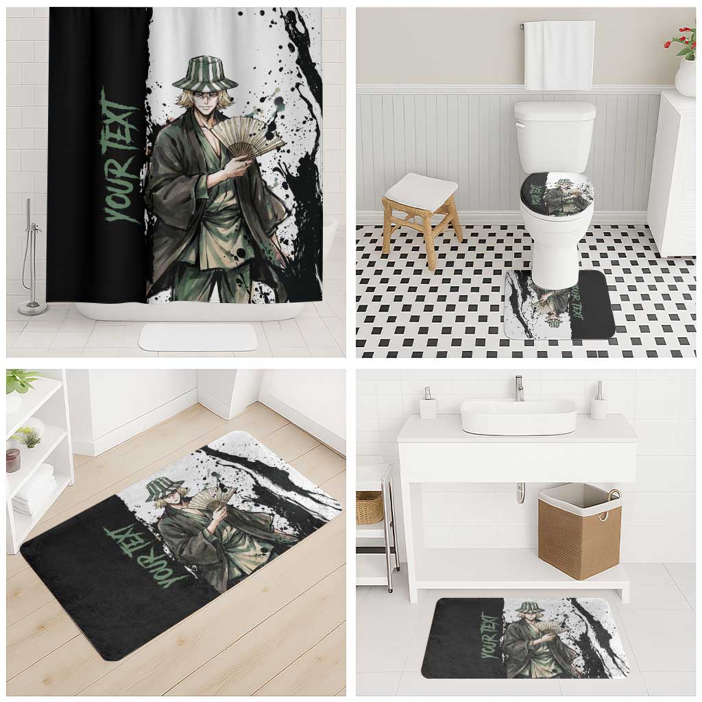 Personalized Kisuke Urahara Bathroom Set Ink Splash Anime Brush Style