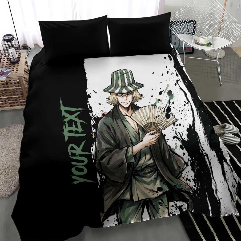 Personalized Kisuke Urahara Bedding Set Ink Splash Anime Brush Style