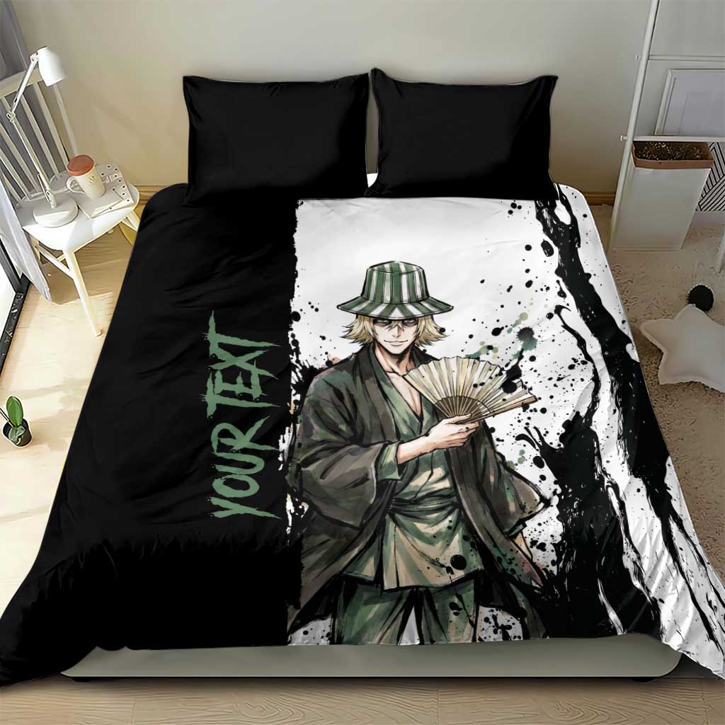Personalized Kisuke Urahara Bedding Set Ink Splash Anime Brush Style