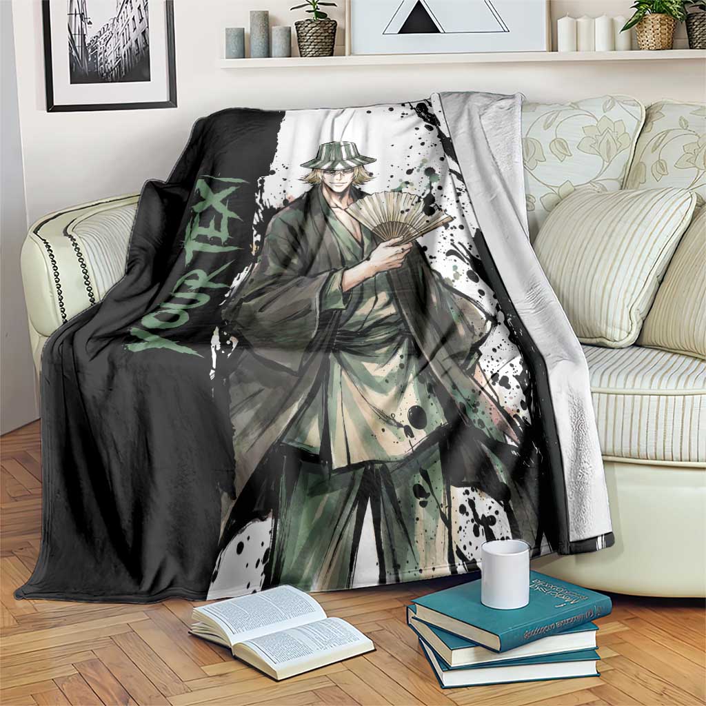 Personalized Kisuke Urahara Blanket Ink Splash Anime Brush Style