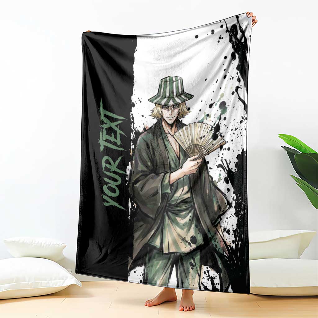 Personalized Kisuke Urahara Blanket Ink Splash Anime Brush Style