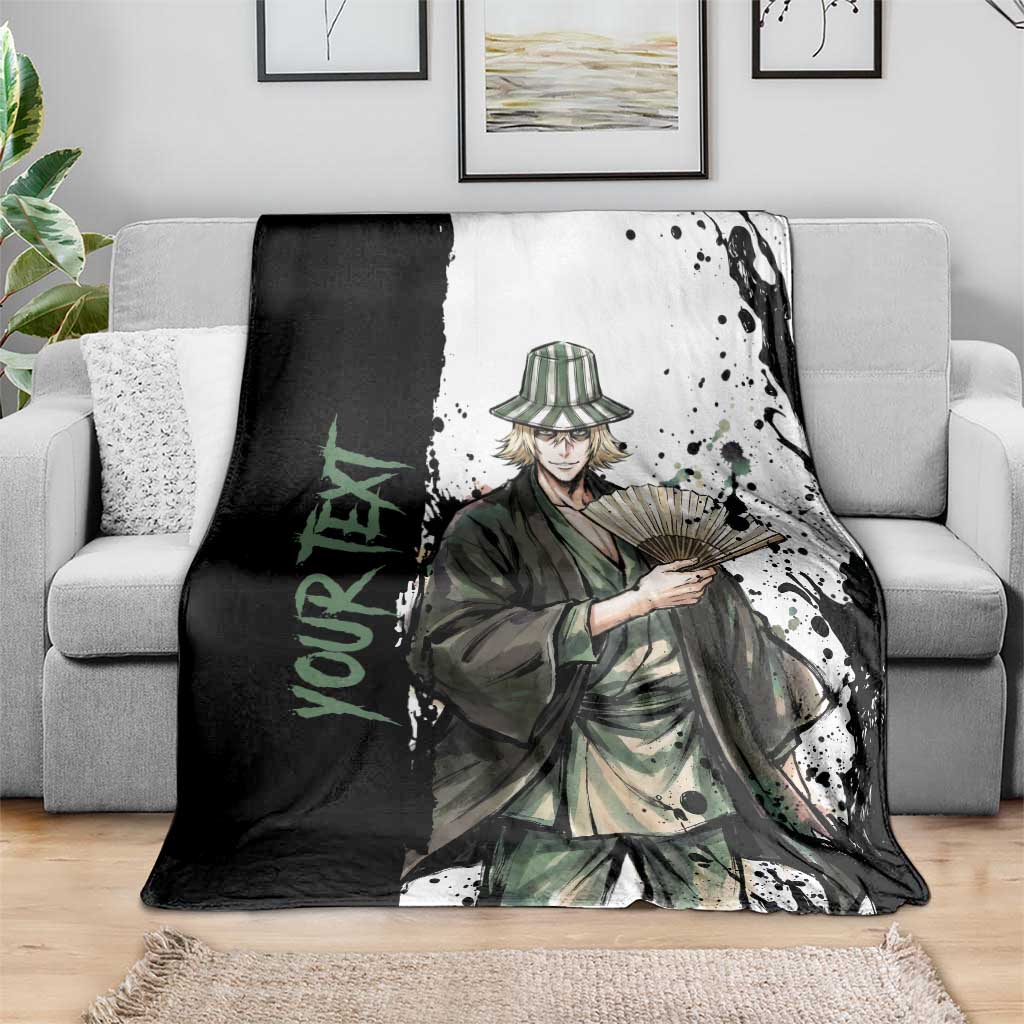 Personalized Kisuke Urahara Blanket Ink Splash Anime Brush Style