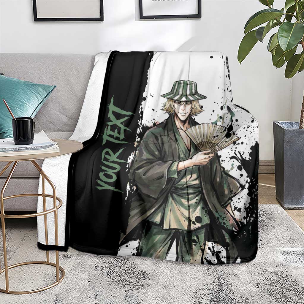 Personalized Kisuke Urahara Blanket Ink Splash Anime Brush Style