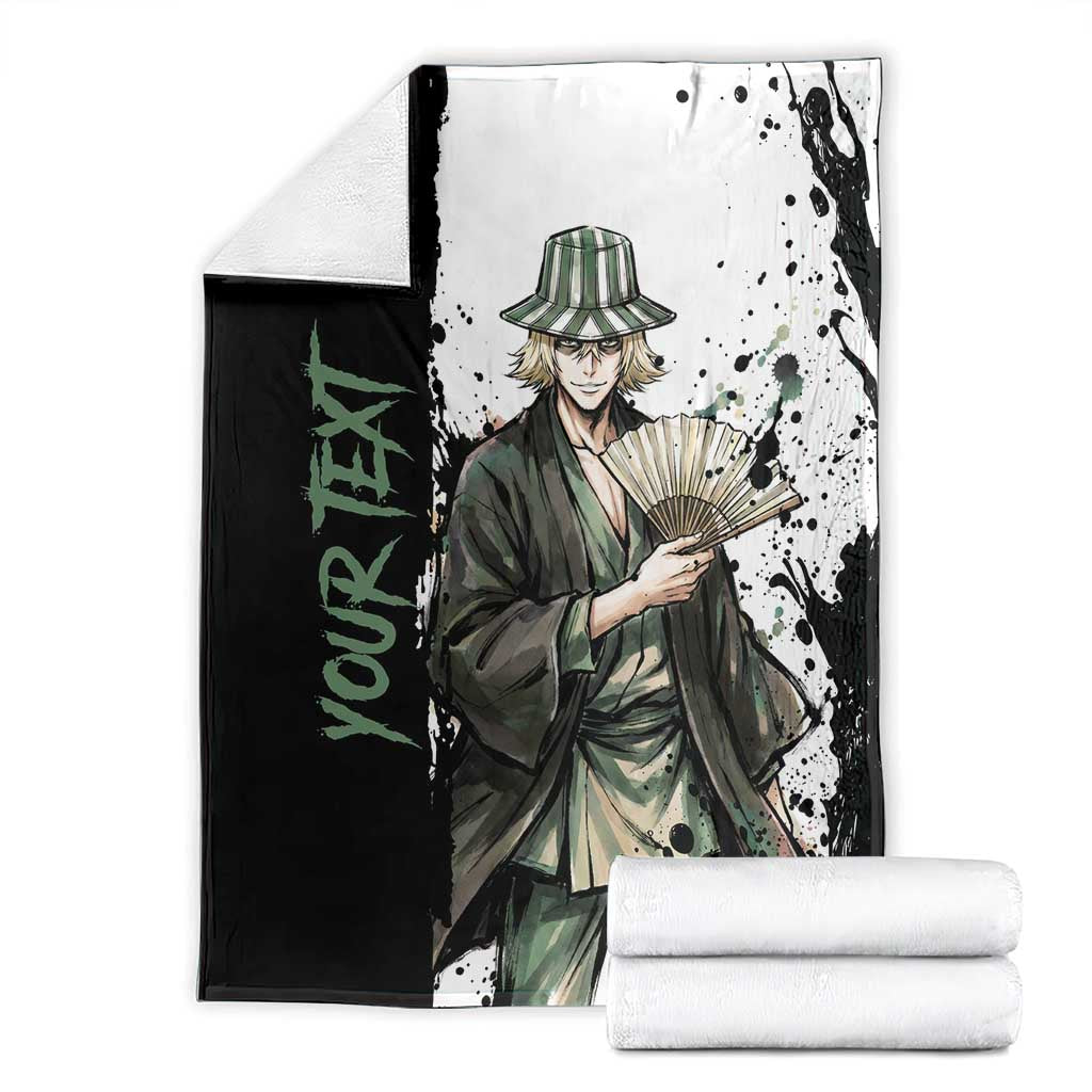Personalized Kisuke Urahara Blanket Ink Splash Anime Brush Style