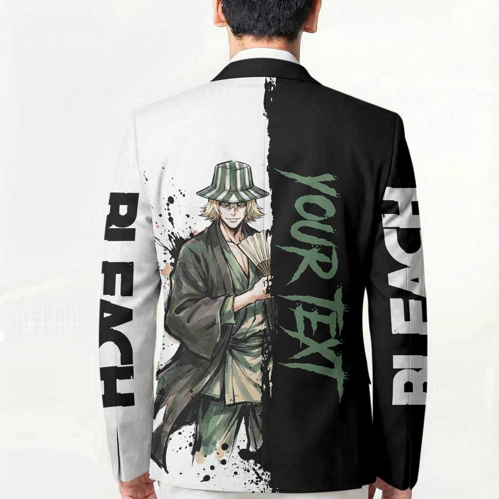 Personalized Kisuke Urahara Blazer Ink Splash Anime Brush Style