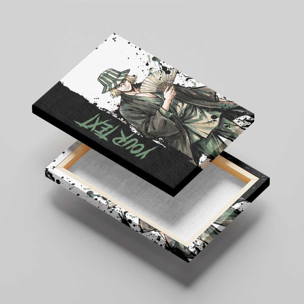 Personalized Kisuke Urahara Canvas Wall Art Ink Splash Anime Brush Style
