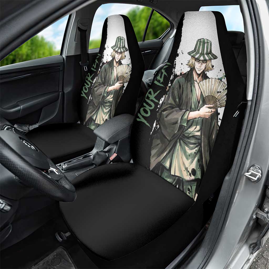 Personalized Kisuke Urahara Car Seat Cover Ink Splash Anime Brush Style