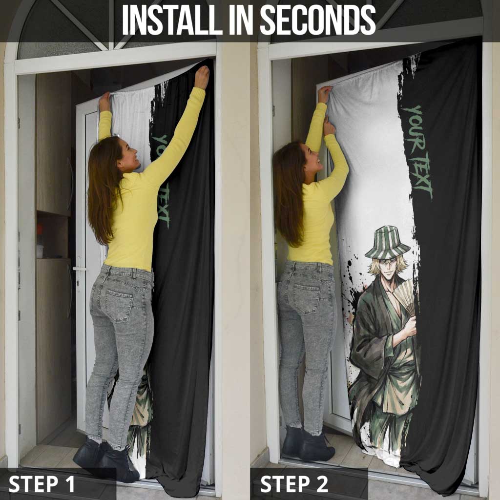 Personalized Kisuke Urahara Door Cover Ink Splash Anime Brush Style