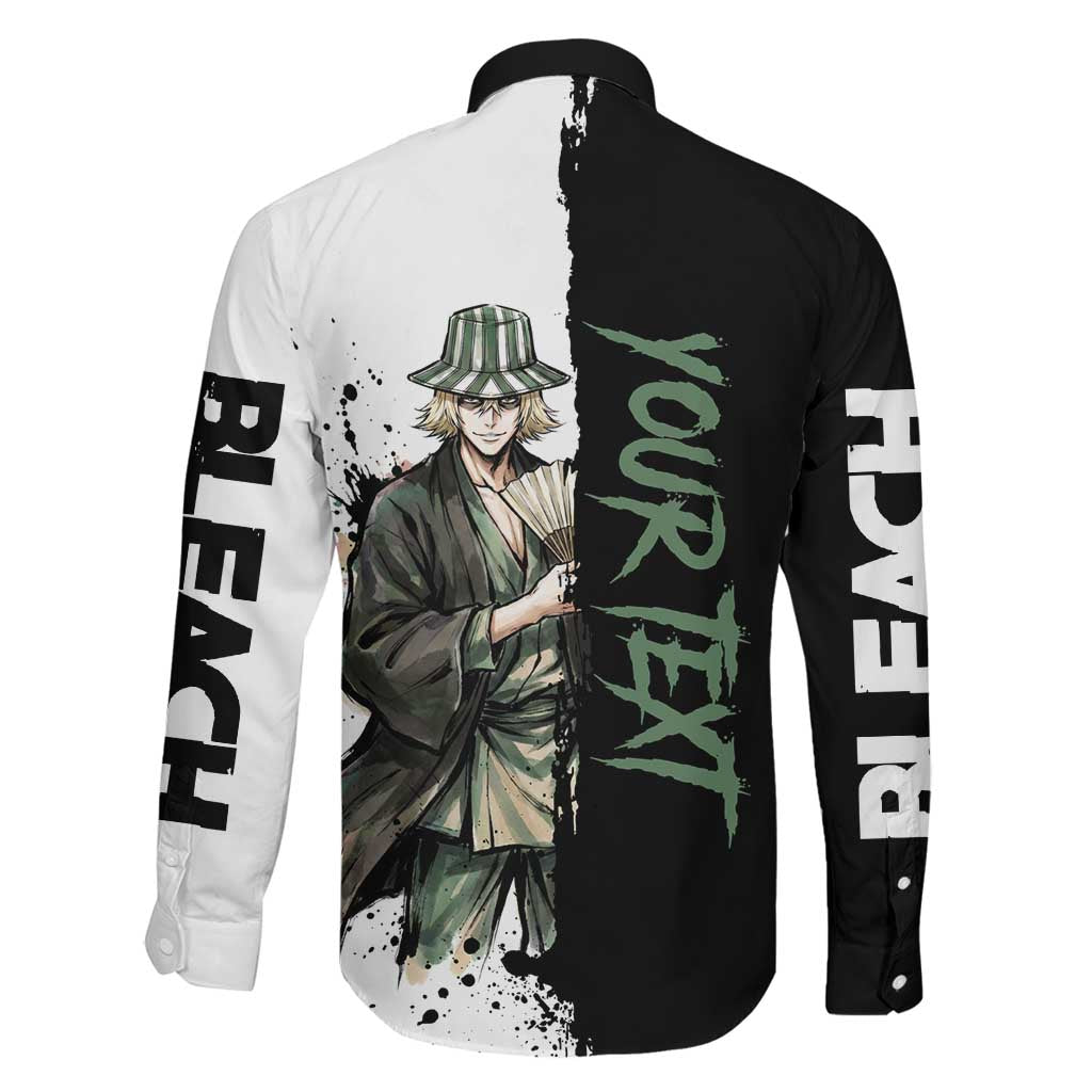 Personalized Kisuke Urahara Family Matching Off Shoulder Maxi Dress and Hawaiian Shirt Ink Splash Anime Brush Style