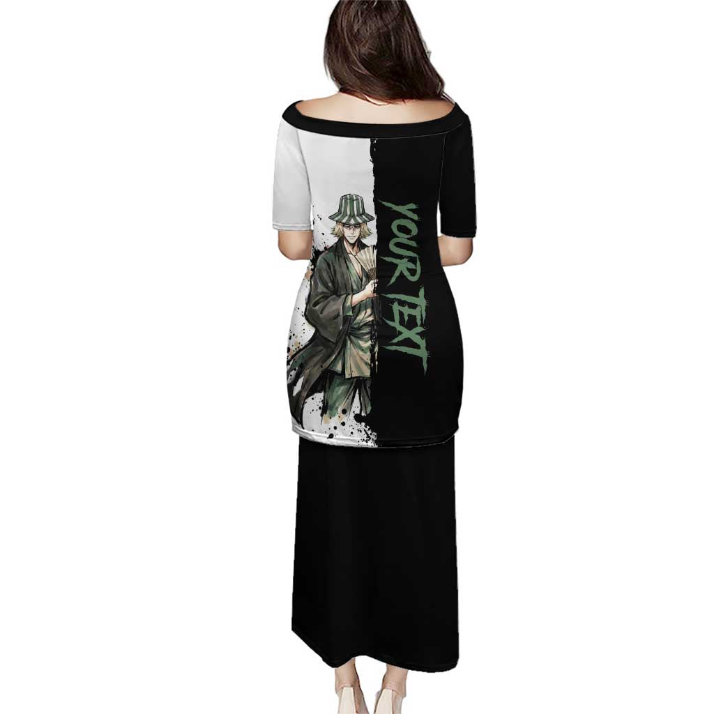 Personalized Kisuke Urahara Family Matching Puletasi and Hawaiian Shirt Ink Splash Anime Brush Style
