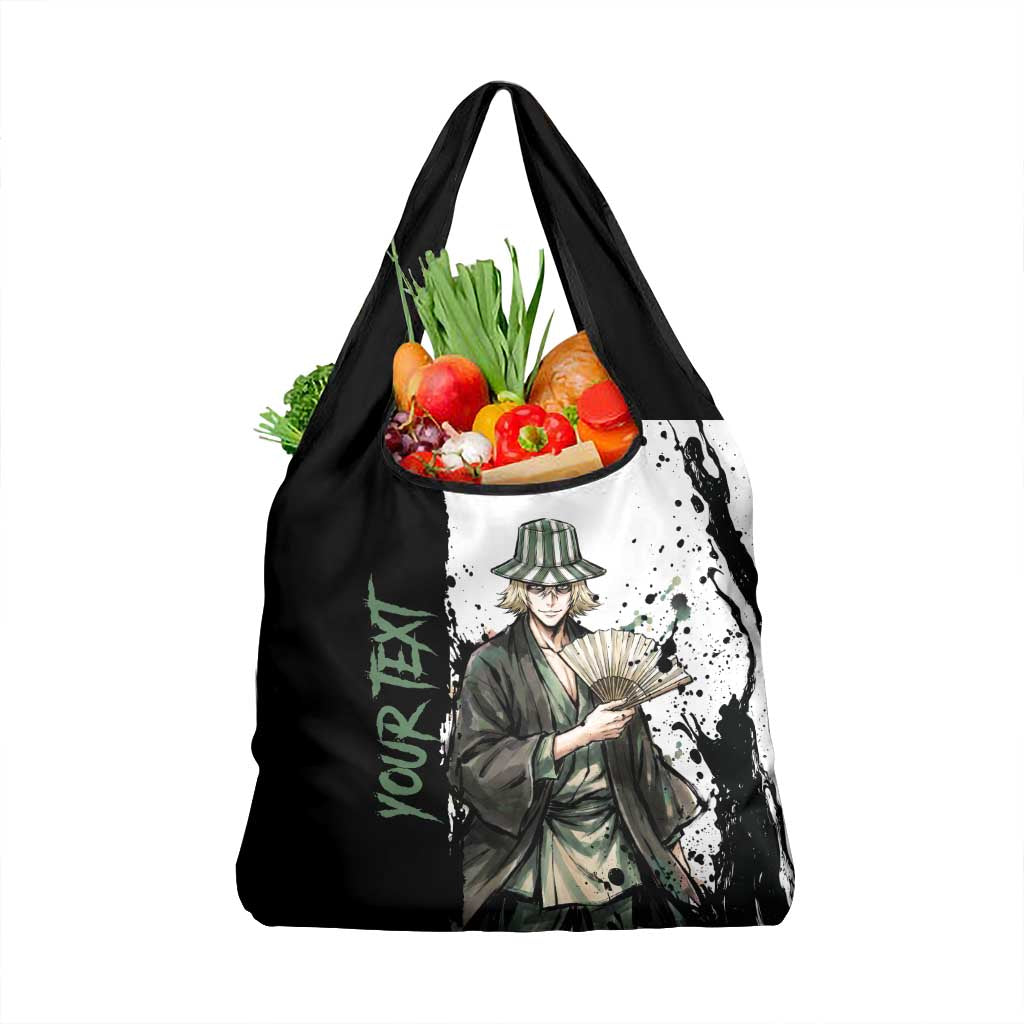 Personalized Kisuke Urahara Grocery Bag Ink Splash Anime Brush Style