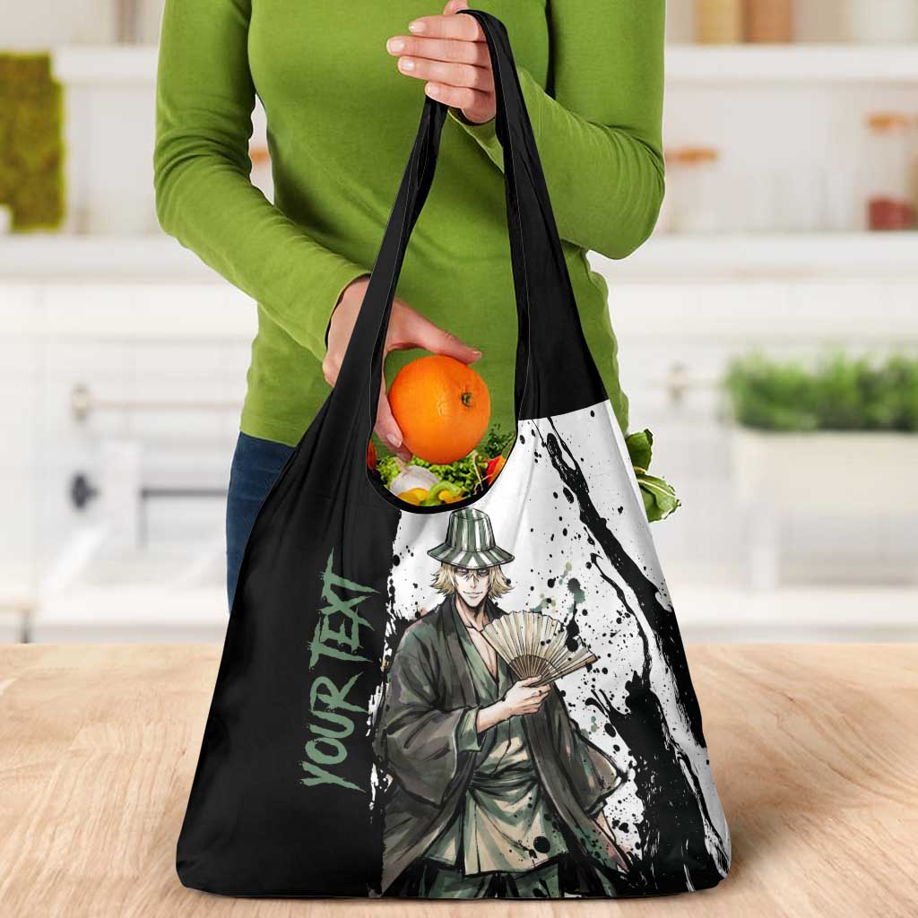 Personalized Kisuke Urahara Grocery Bag Ink Splash Anime Brush Style