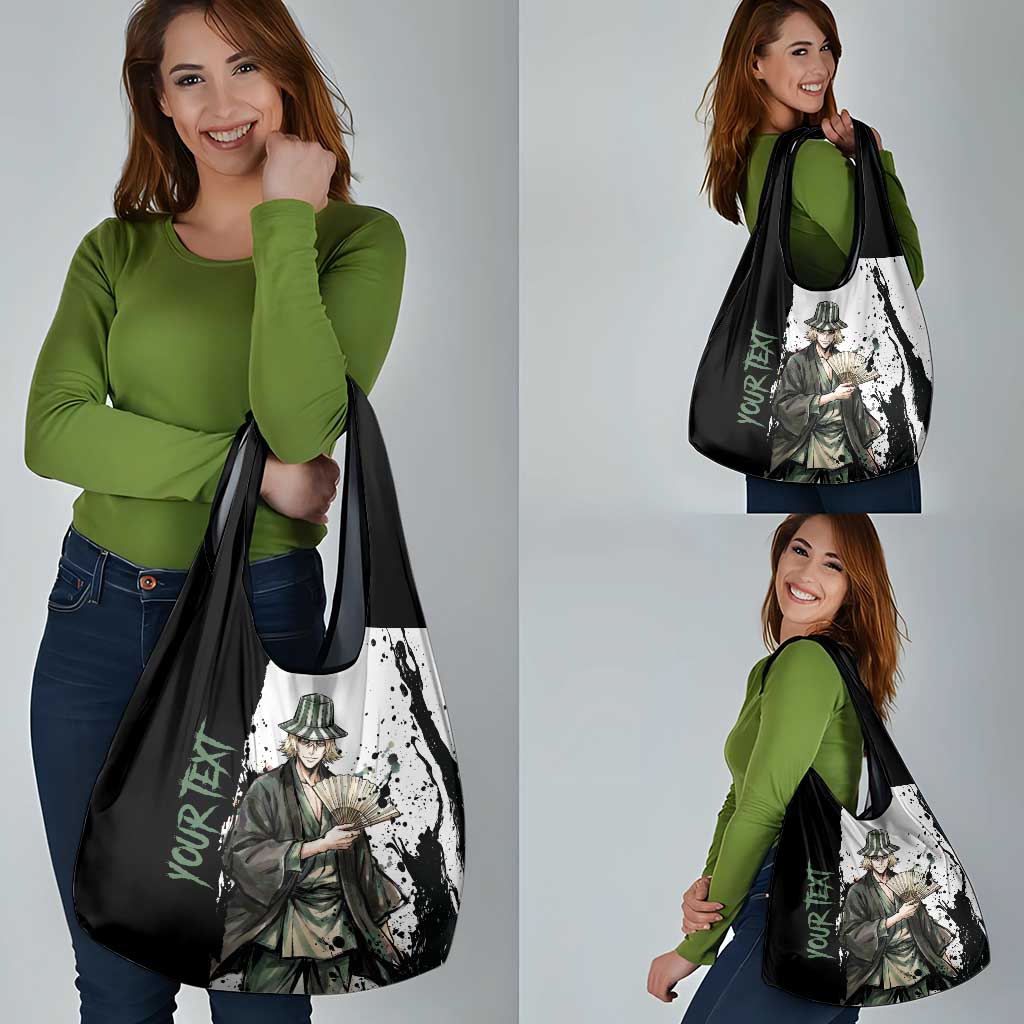 Personalized Kisuke Urahara Grocery Bag Ink Splash Anime Brush Style