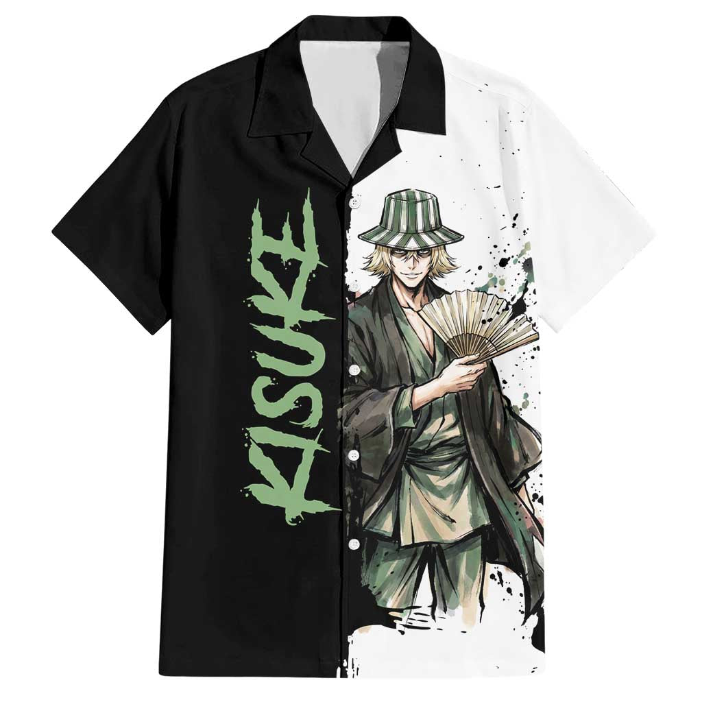 Personalized Kisuke Urahara Hawaiian Shirt Ink Splash Anime Brush Style