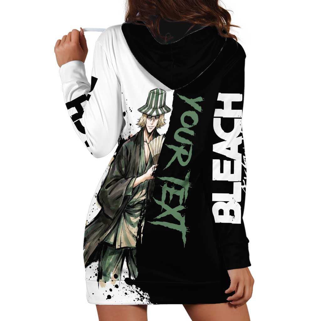 Personalized Kisuke Urahara Hoodie Dress Ink Splash Anime Brush Style