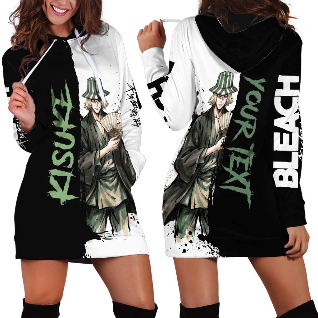 Personalized Kisuke Urahara Hoodie Dress Ink Splash Anime Brush Style