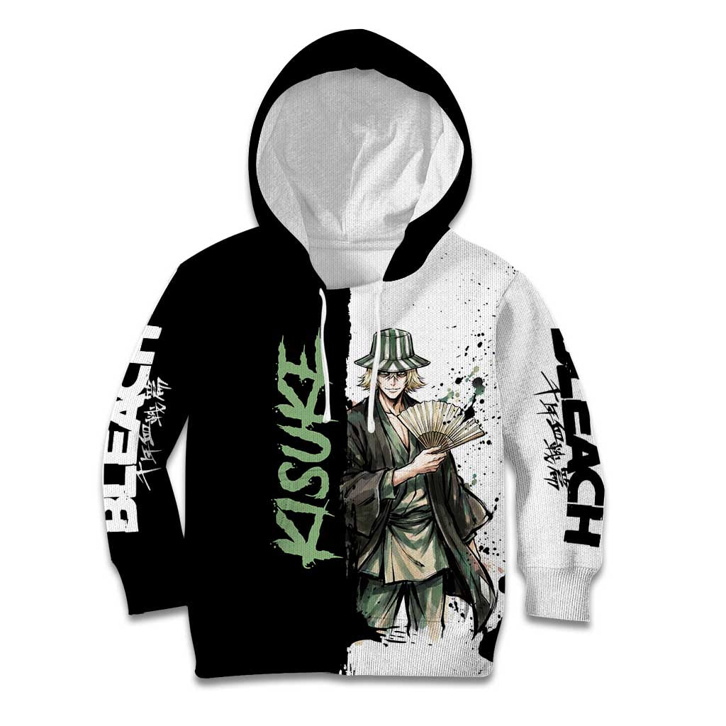 Personalized Kisuke Urahara Kid Hoodie Ink Splash Anime Brush Style