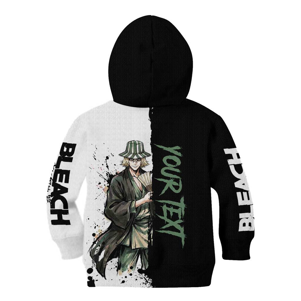Personalized Kisuke Urahara Kid Hoodie Ink Splash Anime Brush Style