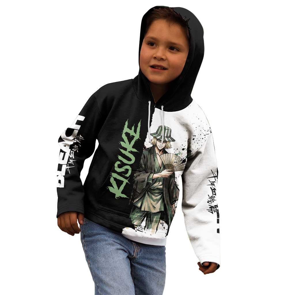 Personalized Kisuke Urahara Kid Hoodie Ink Splash Anime Brush Style