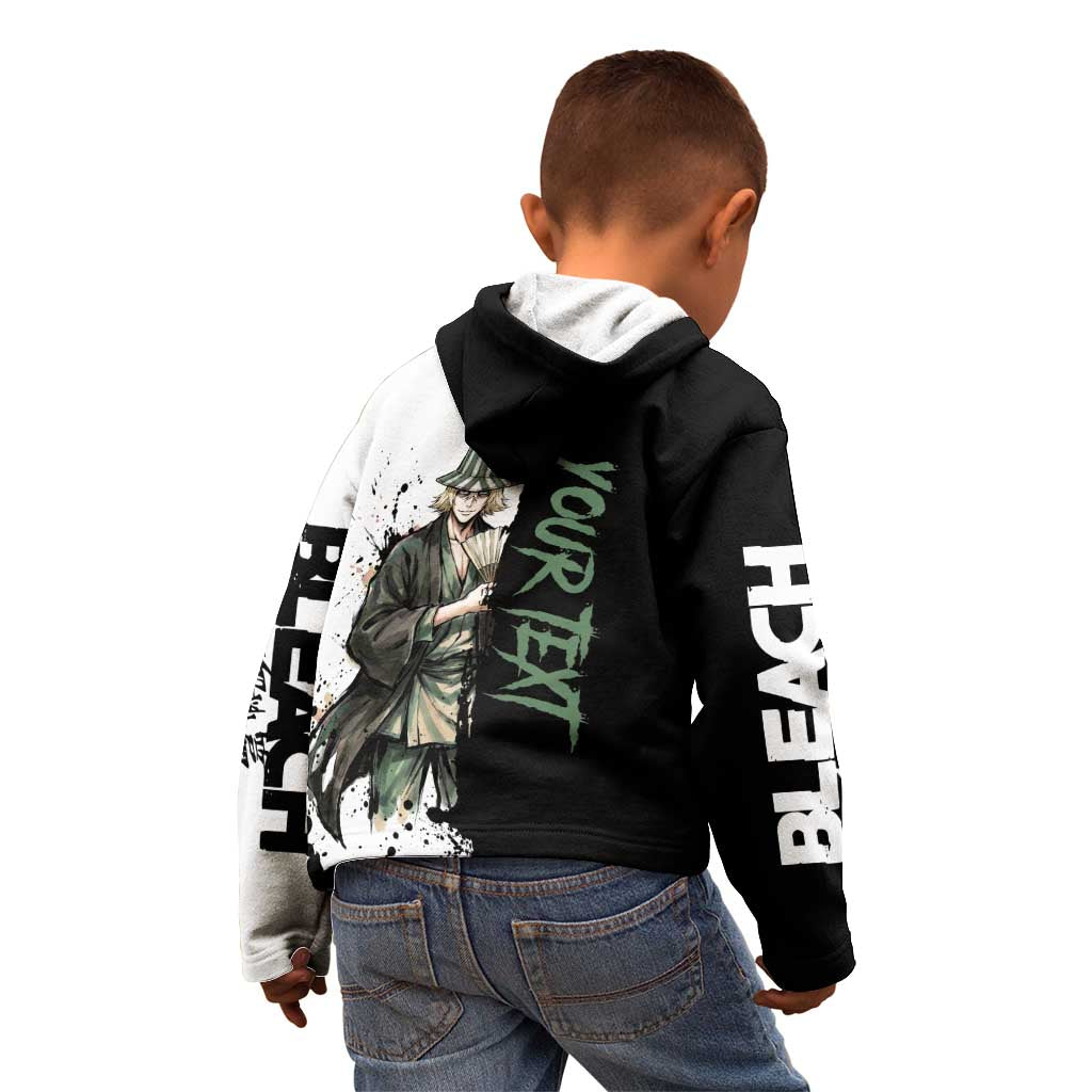 Personalized Kisuke Urahara Kid Hoodie Ink Splash Anime Brush Style