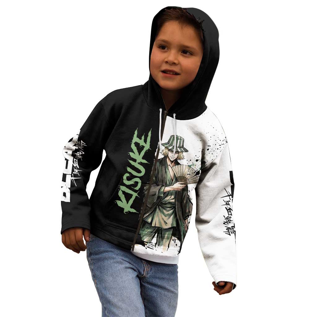 Personalized Kisuke Urahara Kid Hoodie Ink Splash Anime Brush Style