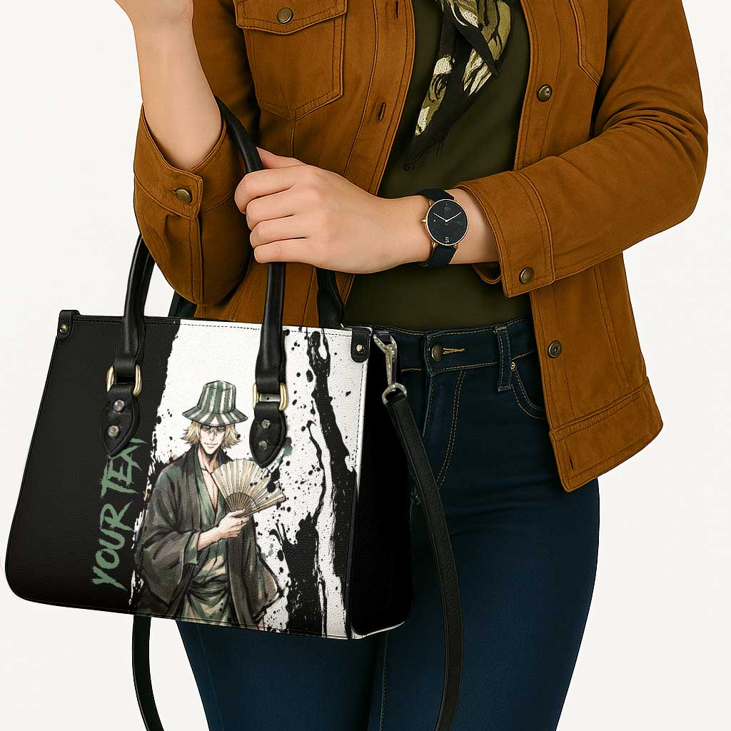 Personalized Kisuke Urahara Leather Bag Ink Splash Anime Brush Style