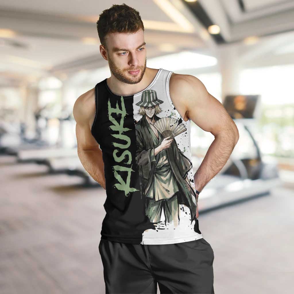 Personalized Kisuke Urahara Men Tank Top Ink Splash Anime Brush Style