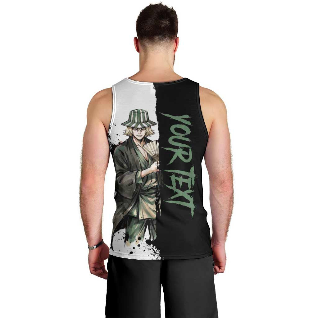 Personalized Kisuke Urahara Men Tank Top Ink Splash Anime Brush Style