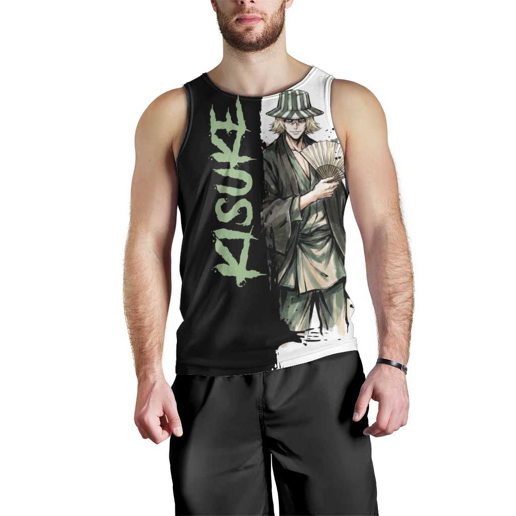 Personalized Kisuke Urahara Men Tank Top Ink Splash Anime Brush Style