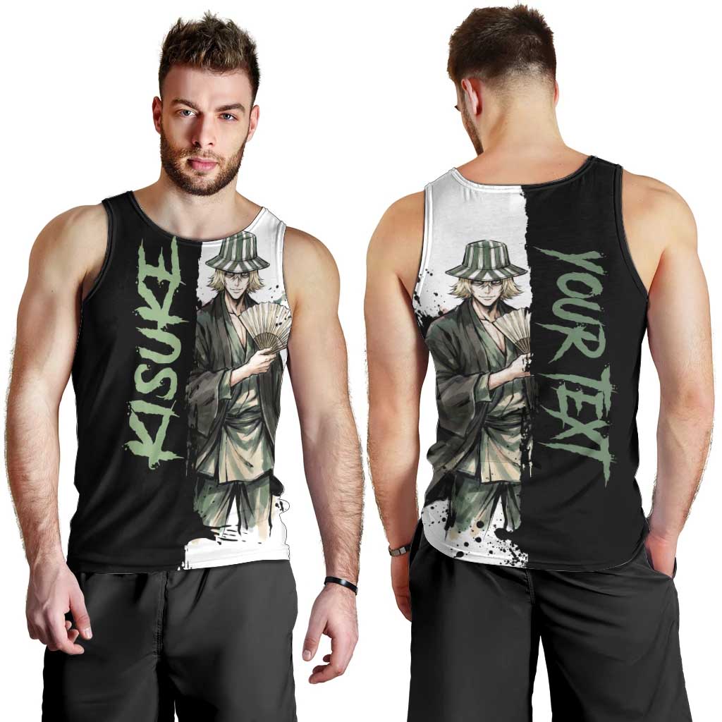 Personalized Kisuke Urahara Men Tank Top Ink Splash Anime Brush Style