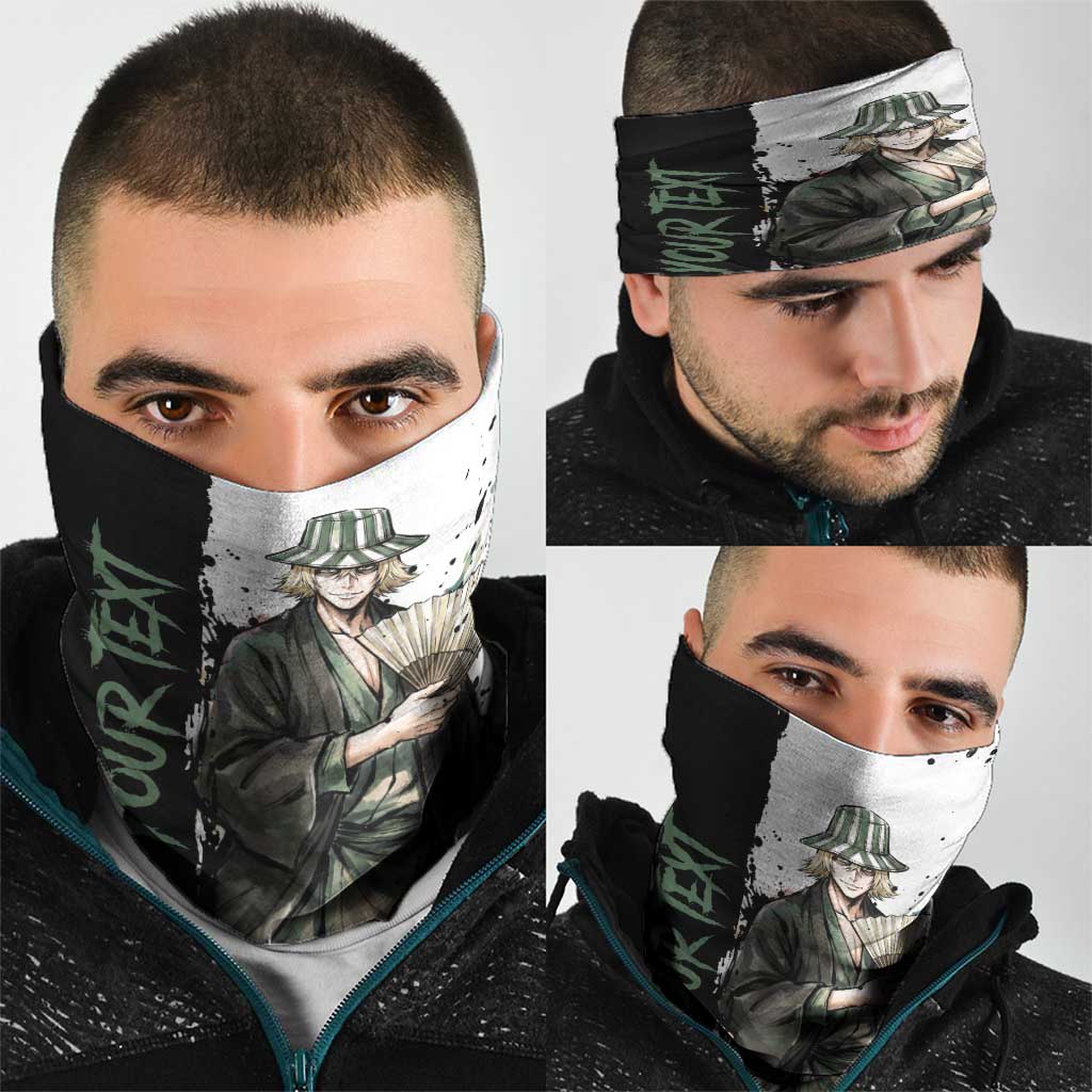 Personalized Kisuke Urahara Neck Gaiter Ink Splash Anime Brush Style