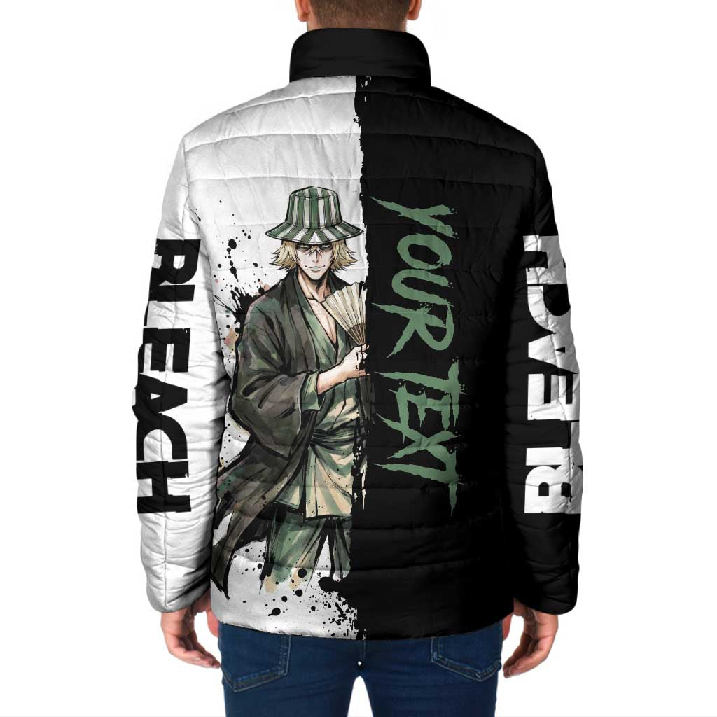 Personalized Kisuke Urahara Padded Jacket Ink Splash Anime Brush Style