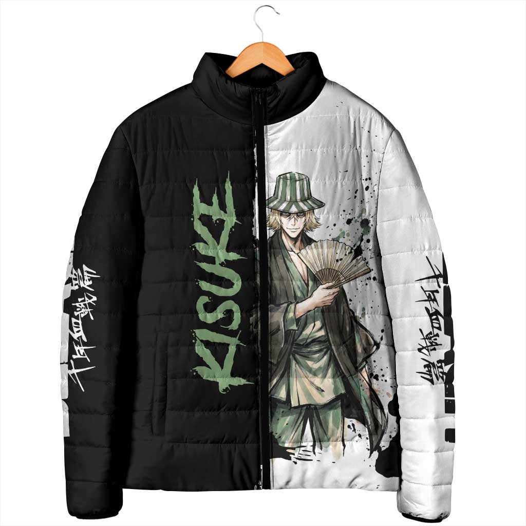 Personalized Kisuke Urahara Padded Jacket Ink Splash Anime Brush Style