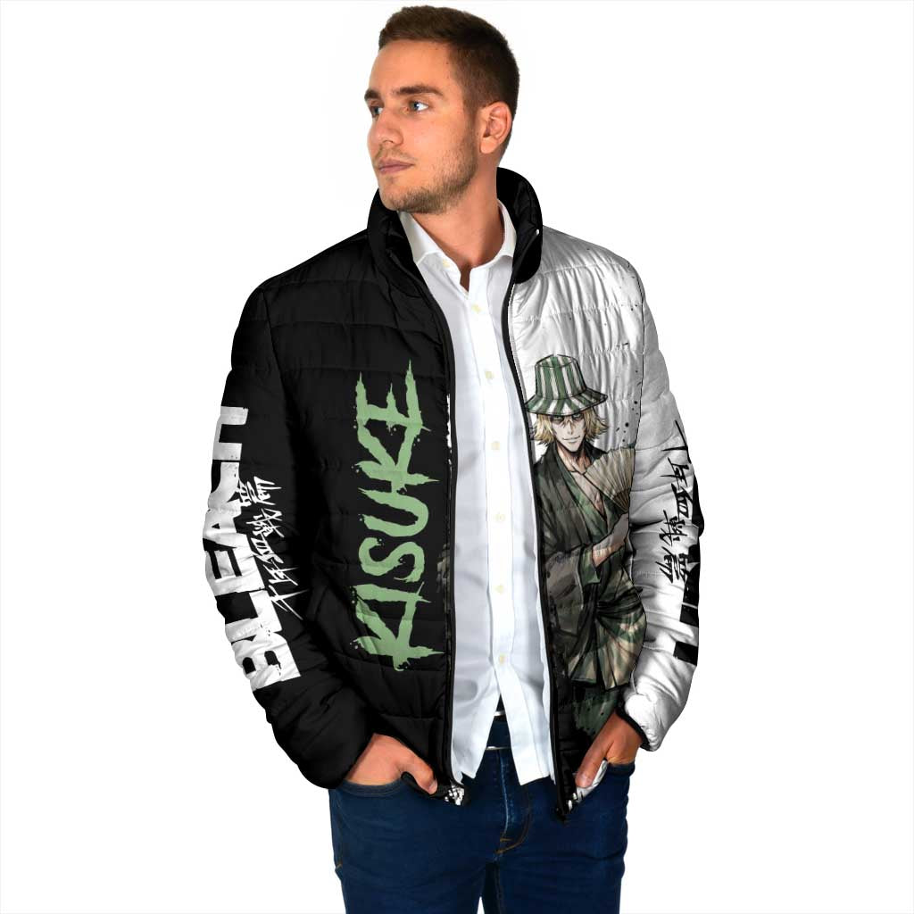 Personalized Kisuke Urahara Padded Jacket Ink Splash Anime Brush Style