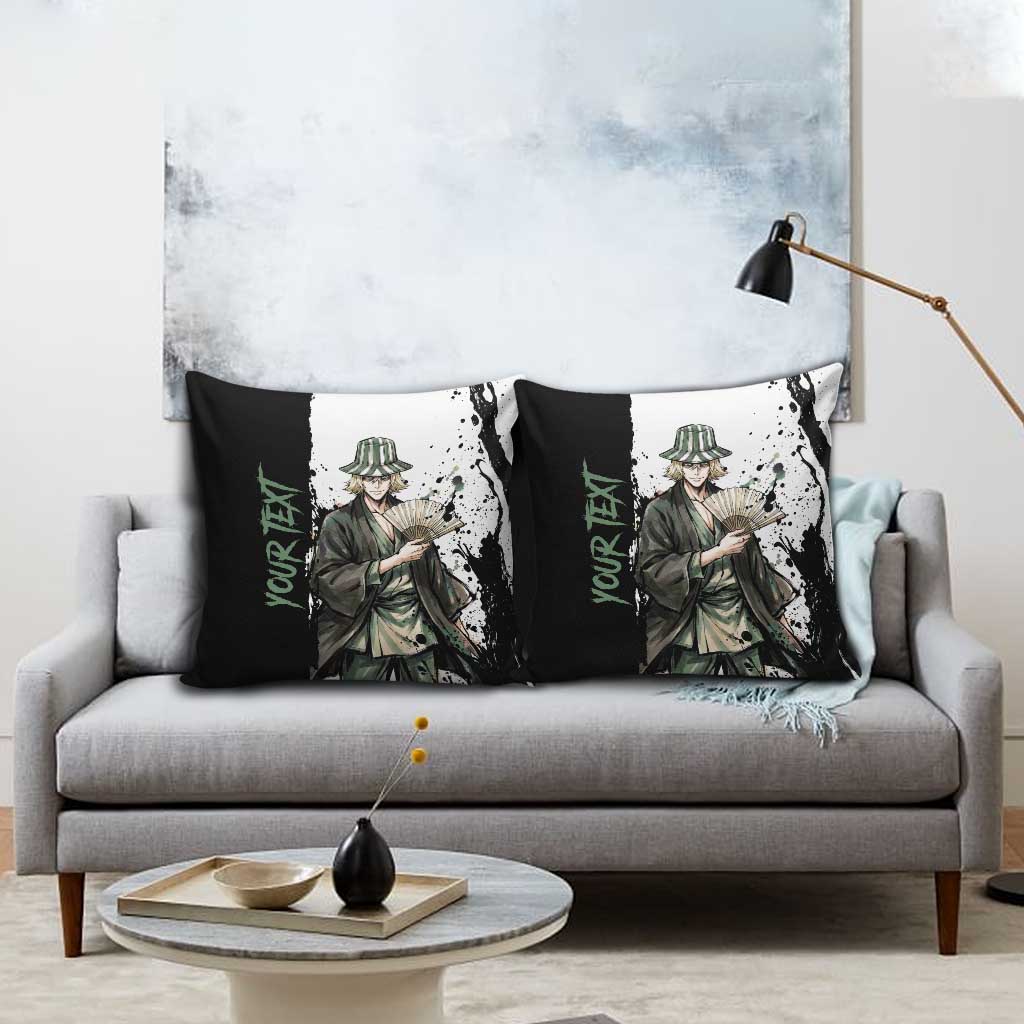 Personalized Kisuke Urahara Pillow Cover Ink Splash Anime Brush Style