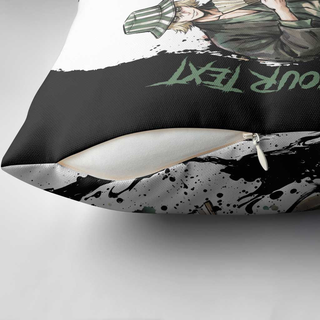 Personalized Kisuke Urahara Pillow Cover Ink Splash Anime Brush Style