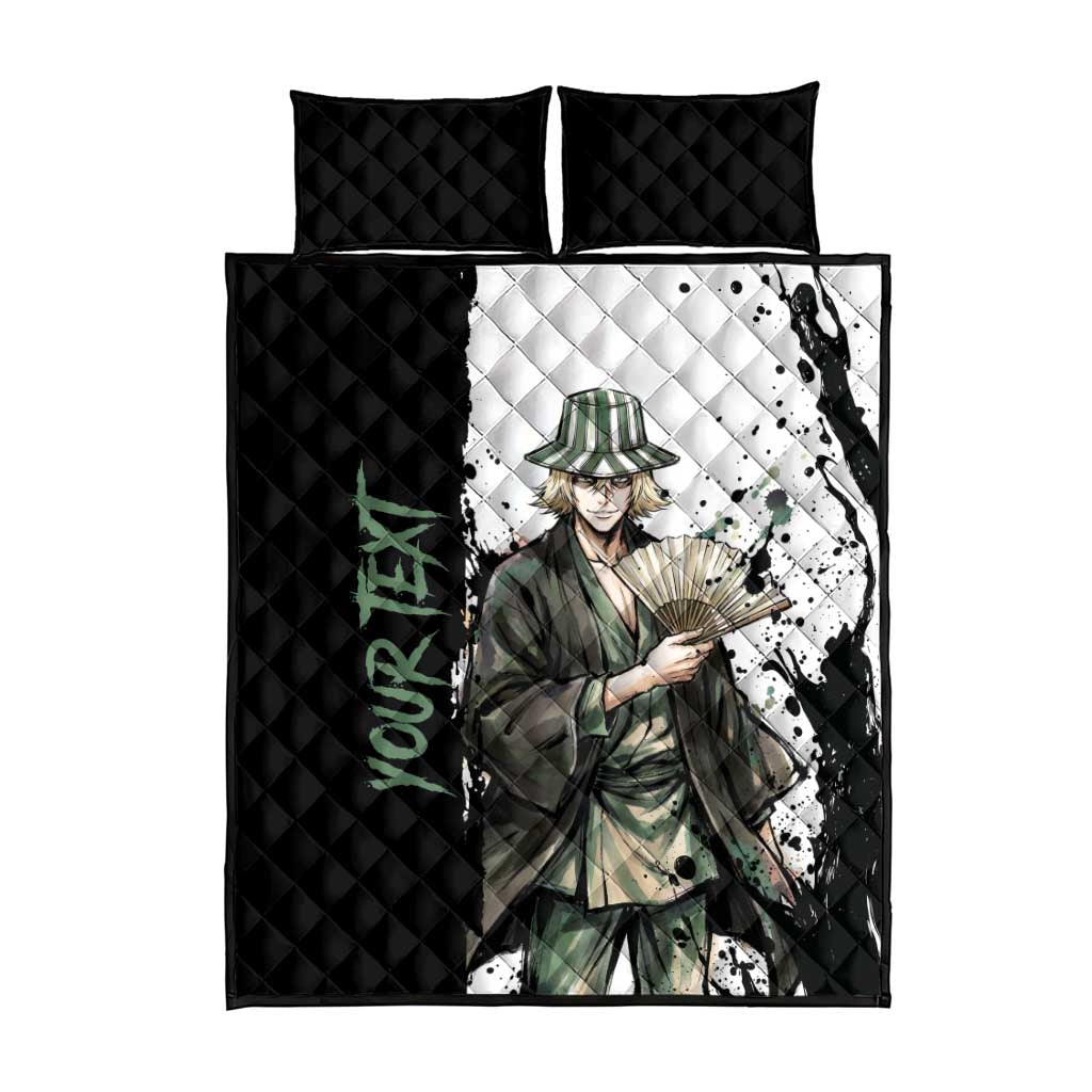 Personalized Kisuke Urahara Quilt Bed Set Ink Splash Anime Brush Style