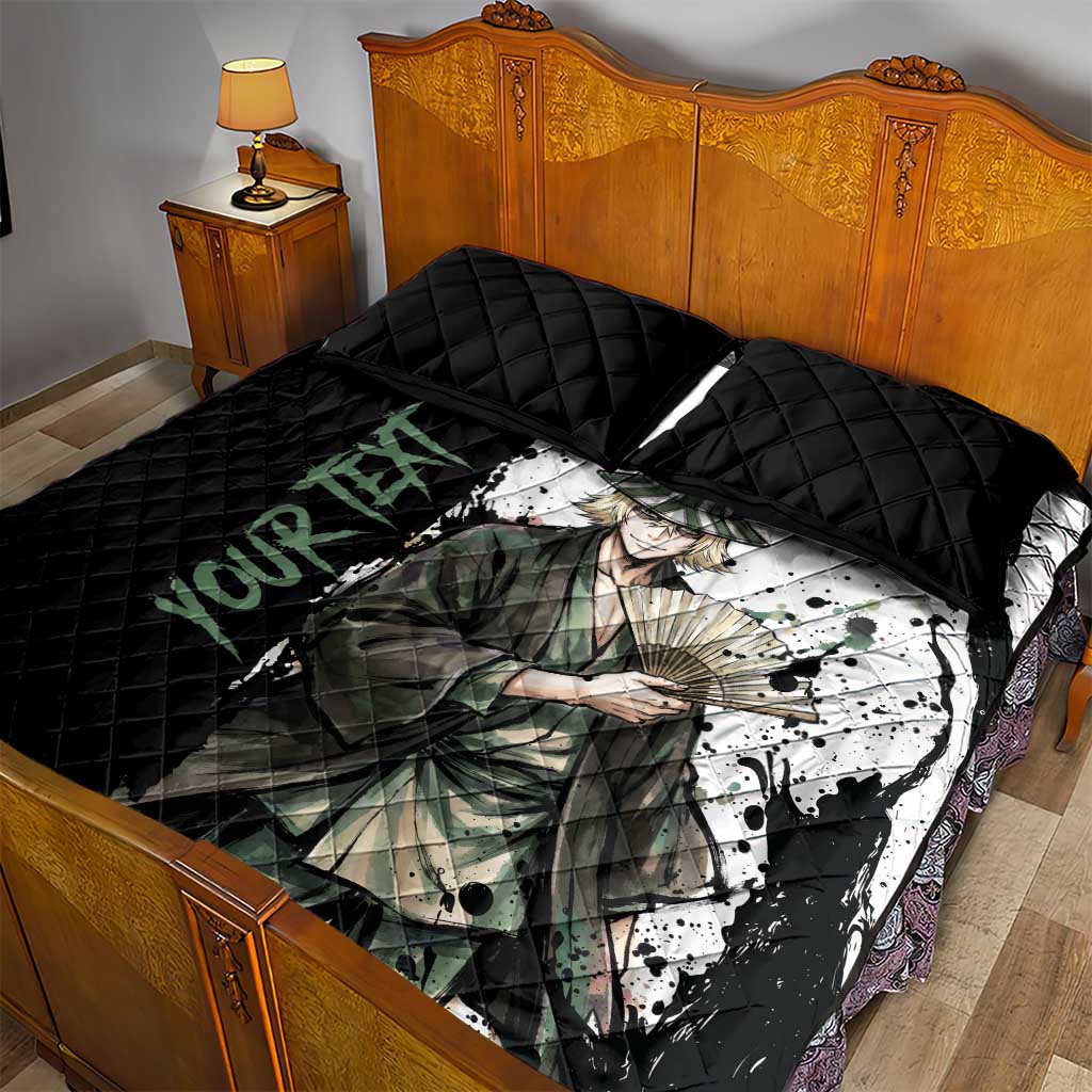 Personalized Kisuke Urahara Quilt Bed Set Ink Splash Anime Brush Style
