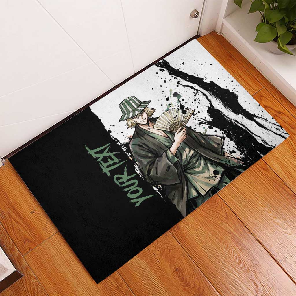 Personalized Kisuke Urahara Rubber Doormat Ink Splash Anime Brush Style