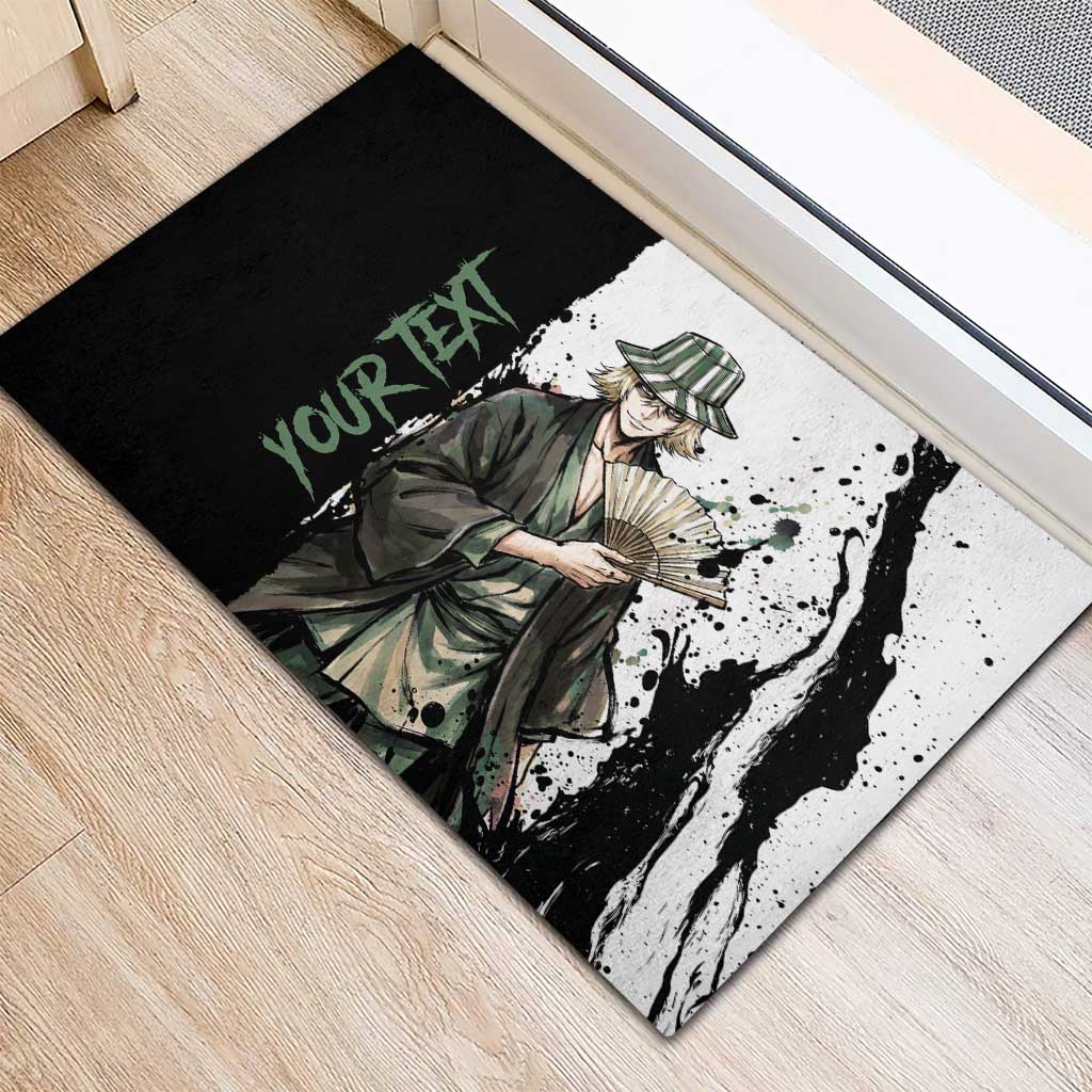 Personalized Kisuke Urahara Rubber Doormat Ink Splash Anime Brush Style