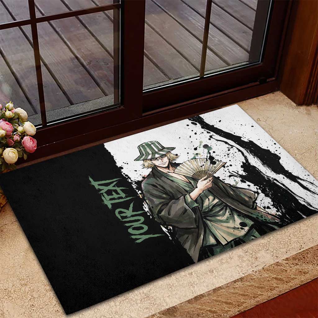 Personalized Kisuke Urahara Rubber Doormat Ink Splash Anime Brush Style