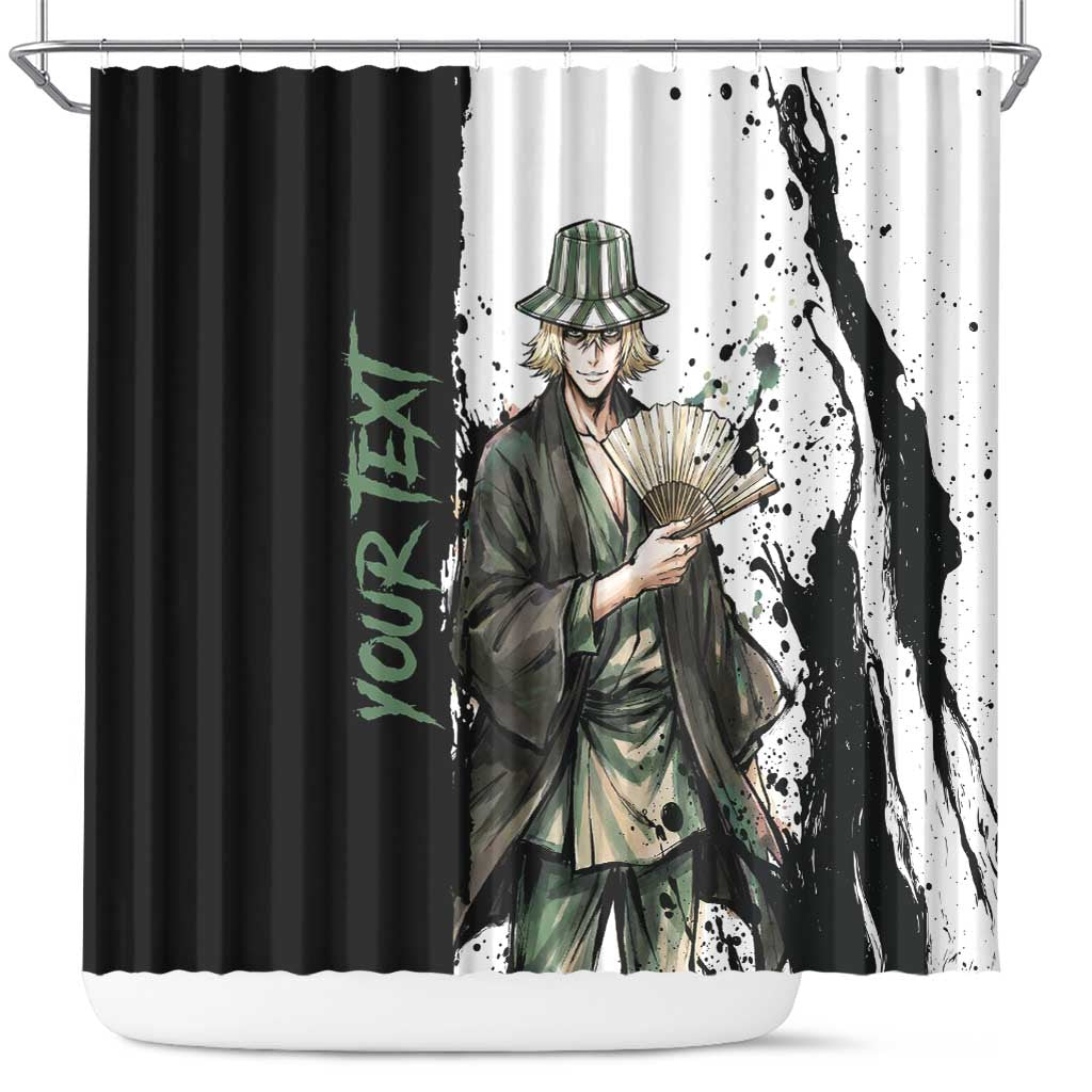 Personalized Kisuke Urahara Shower Curtain Ink Splash Anime Brush Style