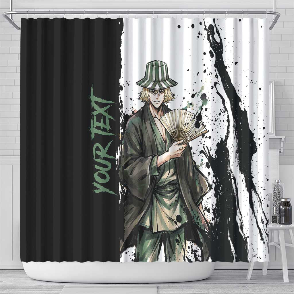 Personalized Kisuke Urahara Shower Curtain Ink Splash Anime Brush Style