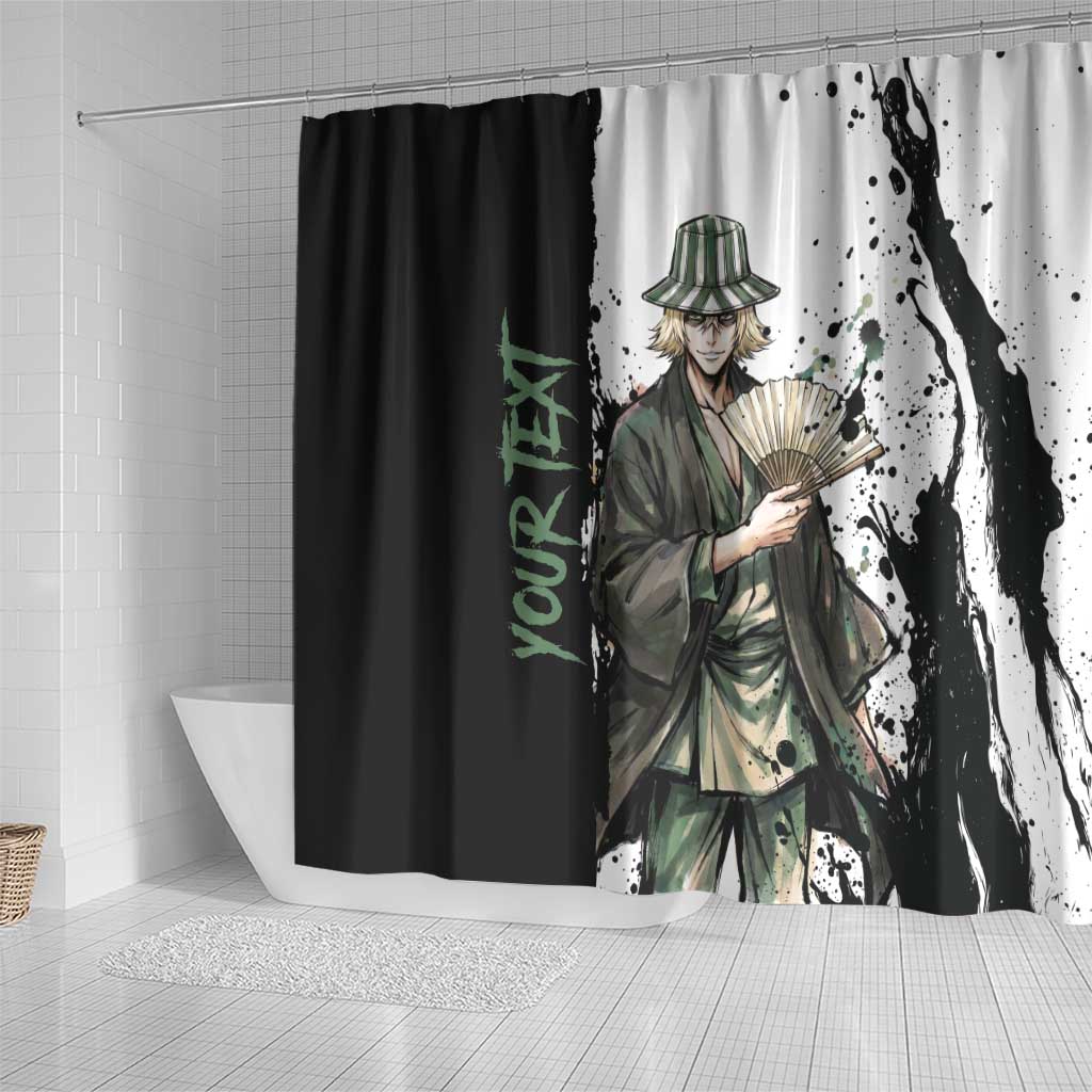 Personalized Kisuke Urahara Shower Curtain Ink Splash Anime Brush Style