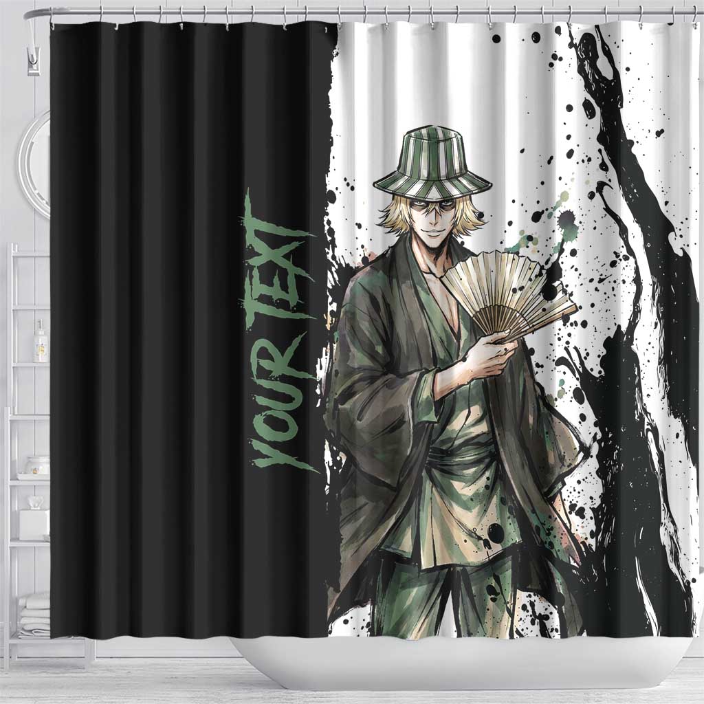 Personalized Kisuke Urahara Shower Curtain Ink Splash Anime Brush Style