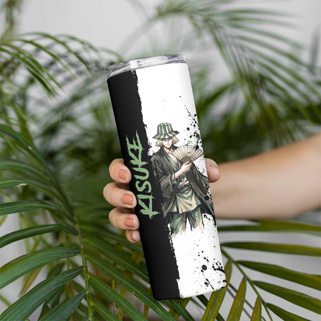 Personalized Kisuke Urahara Skinny Tumbler Ink Splash Anime Brush Style