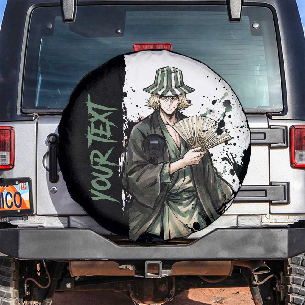 Personalized Kisuke Urahara Spare Tire Cover Ink Splash Anime Brush Style