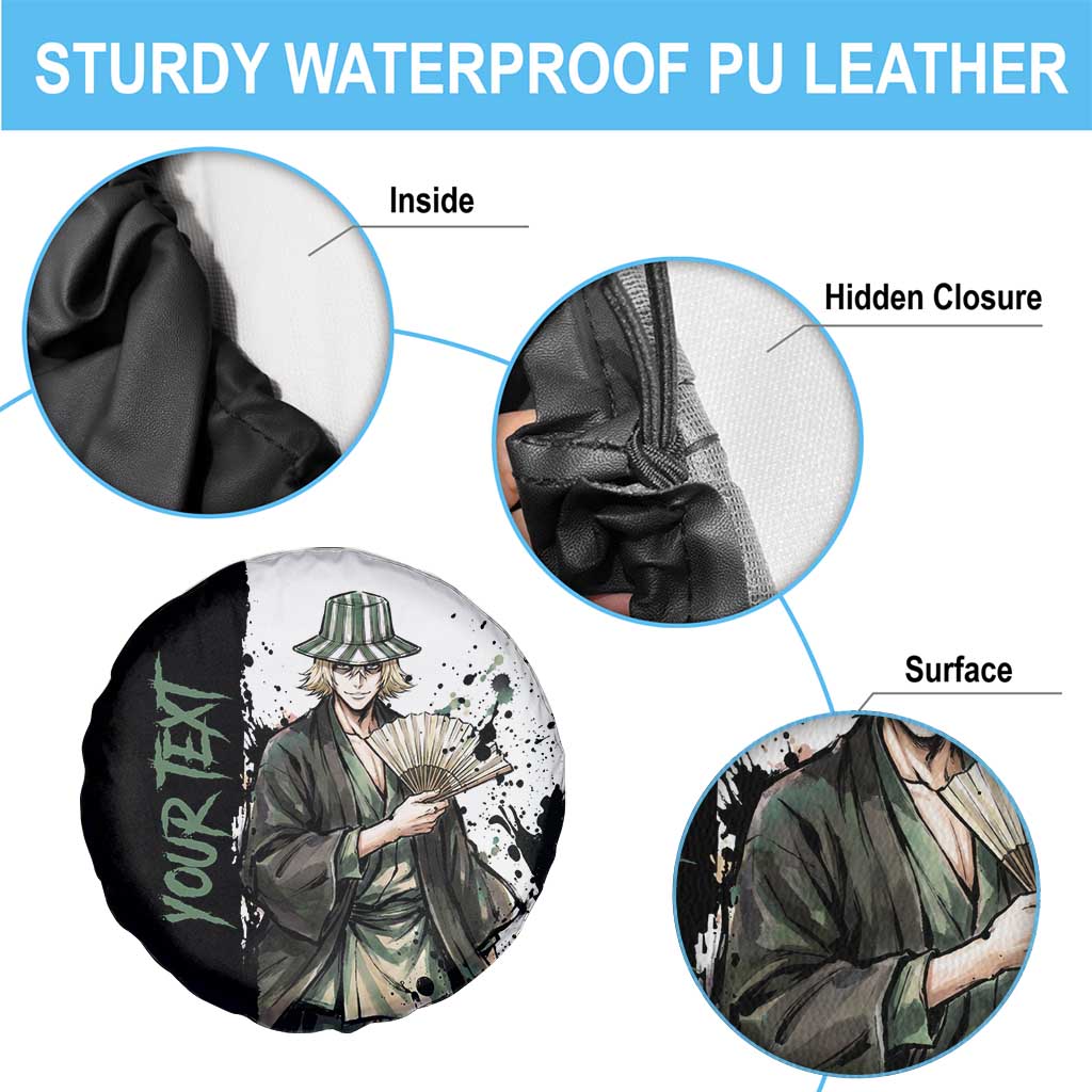 Personalized Kisuke Urahara Spare Tire Cover Ink Splash Anime Brush Style