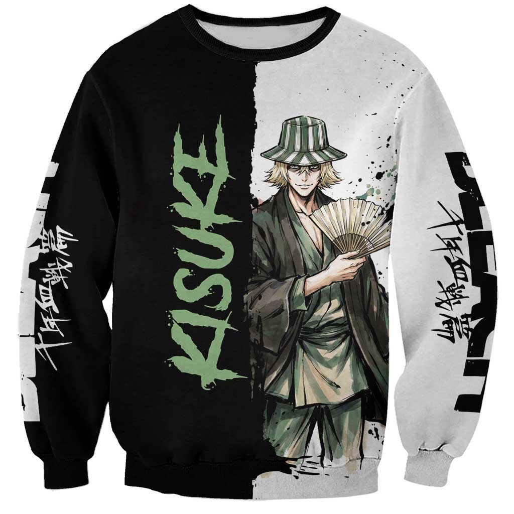 Personalized Kisuke Urahara Sweatshirt Ink Splash Anime Brush Style